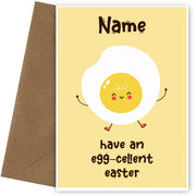 Egg-cellent Easter Card for Kids - Funny Greetings Card