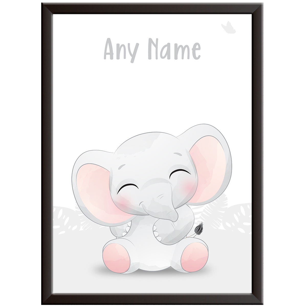 Personalised Nursery Safari Animal Print - Elephant