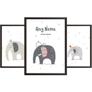 Boys Nursery Pictures - Cute Elephant Print Set