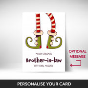 What can be personalised on this Brother-in-law christmas cards