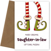 Cute Christmas Card for Daughter-in-law - Elf Shoes