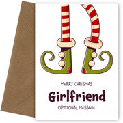 Cute Christmas Card for Girlfriend - Elf Shoes