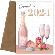 Engagement Cards for Couples - Engaged in 2024 Card - Daughter, Fiance, Granddaughter