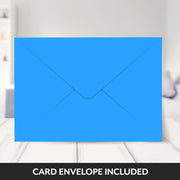 Blue envelope included