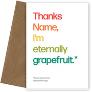 Personalised Eternally Grapefruit Card