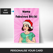 What can be personalised on this christmas card for her