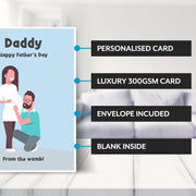 Main features of this pregnant fathers day card