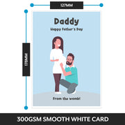 The size of this father's day card dad to be is 7 x 5" when folded