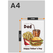 The size of this fathers day card dad is 7 x 5" when folded