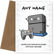 Personalised Favourite Gamer Card