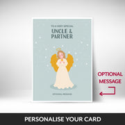 What can be personalised on this Uncle & Partner christmas cards