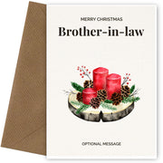 Brother-in-law Christmas Card Displaying Festive Candles