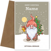 Merry Christmas Card for Auntie - Festive Gnome