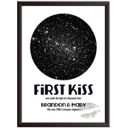Personalised Star Map - Our First Kiss