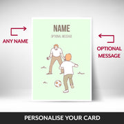 Personalised Birthday Cards for Dad - Football Card for Dads