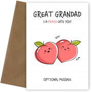 Fruit Pun Birthday Day Card for Great Grandad - I Appreciate You
