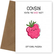Fruit Pun Birthday Day Card for Cousin - The Berry Best