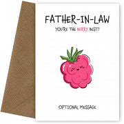 Fruit Pun Birthday Day Card for Father-in-law - The Berry Best