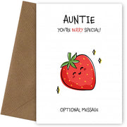 Fruit Pun Birthday Day Card for Auntie - Berry Special