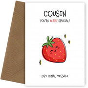 Fruit Pun Birthday Day Card for Cousin - Berry Special