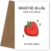 Fruit Pun Birthday Day Card for Daughter-in-law - Berry Special