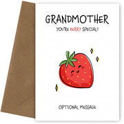 Fruit Pun Birthday Day Card for Grandmother - Berry Special