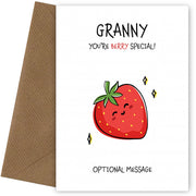 Fruit Pun Birthday Day Card for Granny - Berry Special