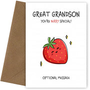 Fruit Pun Birthday Day Card for Great Grandson - Berry Special