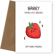 Fruit Pun Birthday Day Card for Nanny - Berry Special