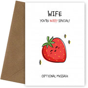 Fruit Pun Birthday Day Card for Wife - Berry Special