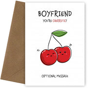 Boyfriend You're Cherrific Fruit Pun Birthday Card