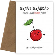 Fruit Pun Birthday Day Card for Great Grandad - Loved Very Much