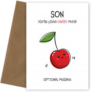 Fruit Pun Birthday Day Card for Son - Loved Very Much