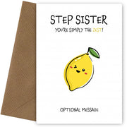 Fruit Pun Birthday Day Card for Step Sister - Simply the Best