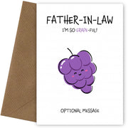 Fruit Pun Birthday Day Card for Father-in-law - I'm so Grateful