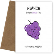 Fruit Pun Birthday Day Card for Fiance - I'm so Grateful