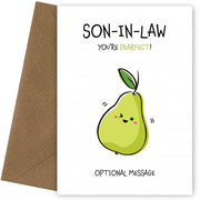 Fruit Pun Birthday Day Card for Son-in-law - You're Perfect