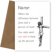 Funny Easter Card for Adults - Difference Between Jesus & Picture