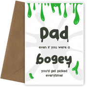 Funny Dad Fathers Day Card from Son or Daughter - Bogey