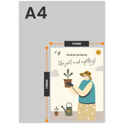 The size of this humorous birthday cards for women is 7 x 5" when folded