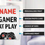 Gamer at Play - Gaming Print - XB Red