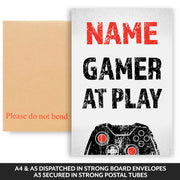 Gamer at Play - Gaming Print - XB Red