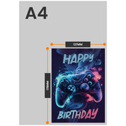 The size of this brother birthday cards kids is 7 x 5" when folded