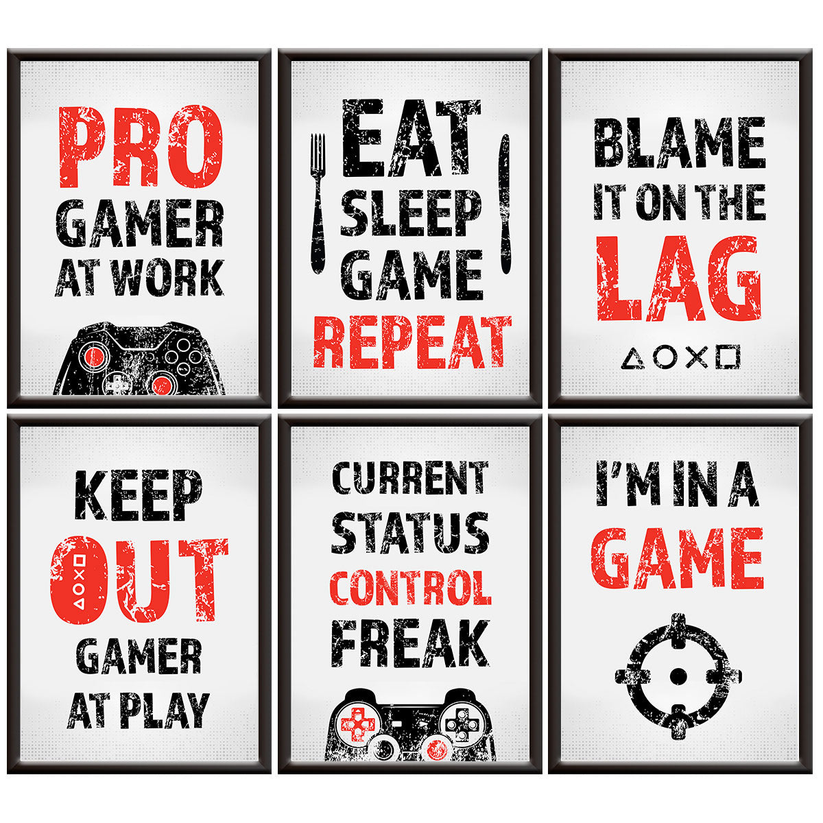 Gaming Message Poster 6 Gaming Posters for Boys Bedrooms– HeyChimp