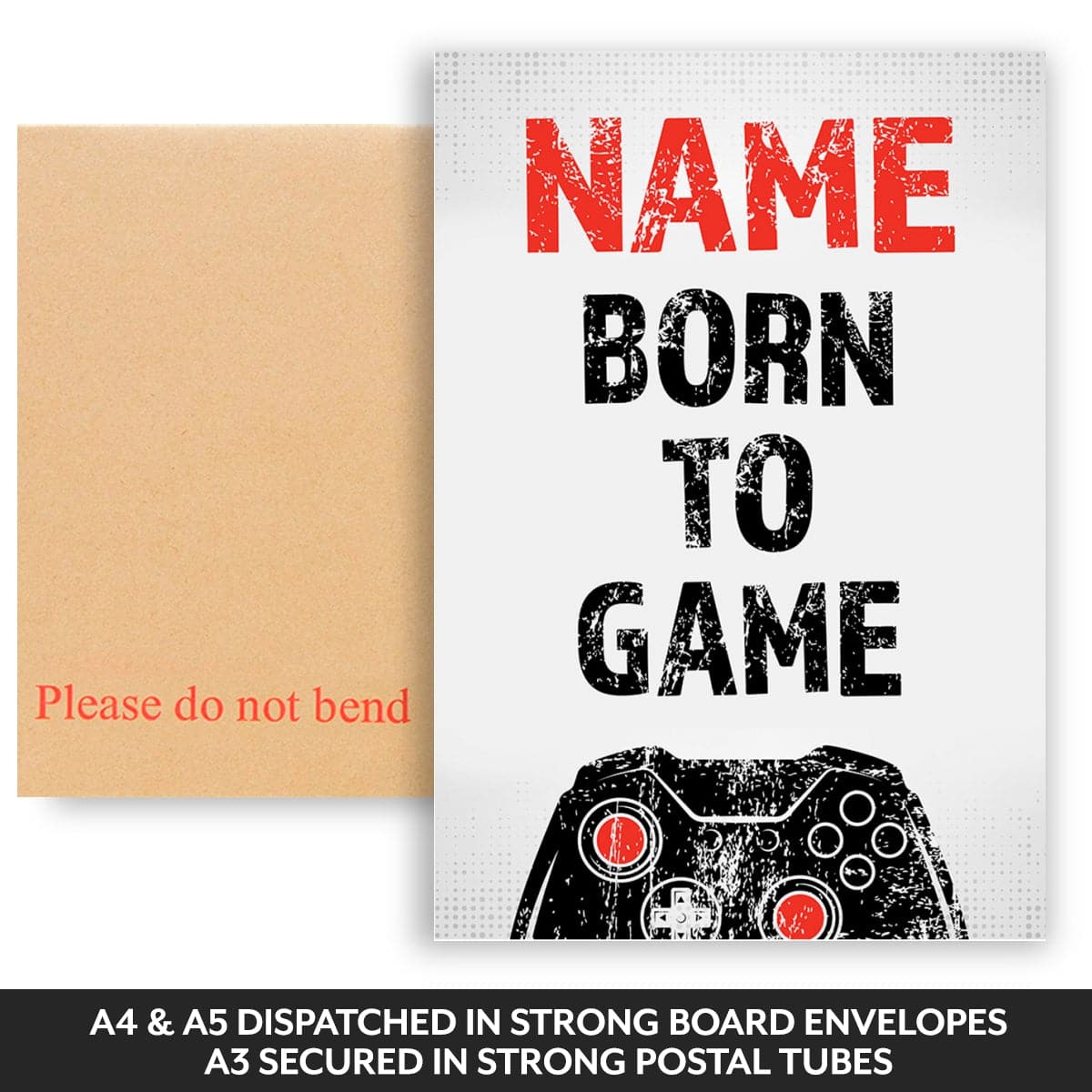 Gamers Born to Game - Gamer Print