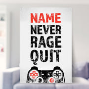 Gamers Never Rage Quit - Gaming Print - PS Red