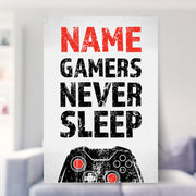 framed gaming prints shown in a living room
