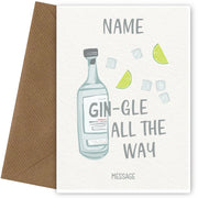 Personalised Gin Christmas Card - Gin-gle All The Way