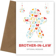 Merry Christmas Card for Brother-in-law - Gingerbread Man Icons