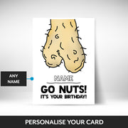 What can be personalised on this husband birthday card
